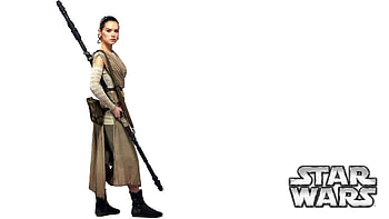 Star Wars - The Force Awakens: Daisy Ridley / Rey white () HD wallpaper