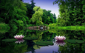 Landscape, Rivers, Bridges HD wallpaper