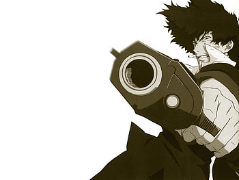 Spike, gun, white, anime, boy HD wallpaper