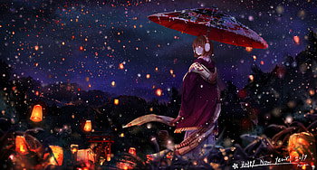 Anime Girl With Umbrella, anime-girl, anime, artist, artwork, digital-art, umbrella HD wallpaper