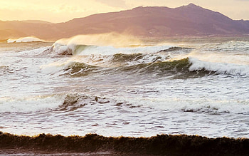 Landscape, Waves HD wallpaper