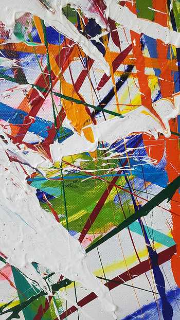 Abstract, Multicolored, Motley, Lines, Paint, Canvas, Blots HD phone wallpaper