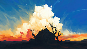 Abandoned Cottage, artist, artwork, digital-art, deviantart HD wallpaper