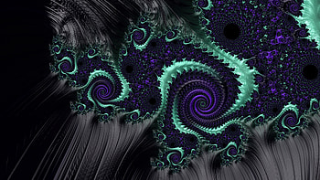 Trippy Psychedelic Fractal, trippy, psychedelic, trance, dark, black, Abstract, fractal, abstract black HD wallpaper