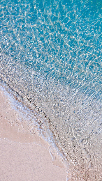 Clean, Beach, Drone View HD phone wallpaper