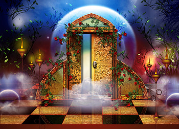 Magic Portal, portal, door, fantasy, art, Magick HD wallpaper