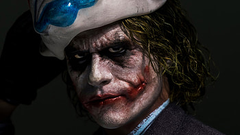 Joker Closeup Mask Up, joker, superheroes, supervillain, artist, artwork, digital-art HD wallpaper
