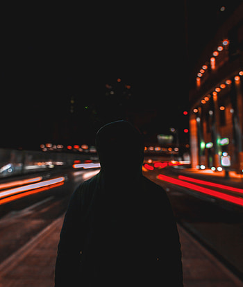 Night, Dark, Silhouette, Darkness, Anonymous, Hood, Faceless HD phone wallpaper