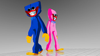 Kissy Missy, Huggy Wuggy FNF, for fans, Rhythm game tribute HD wallpaper