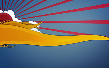 Sun, Clouds, Vector, Beams, Rays HD wallpaper