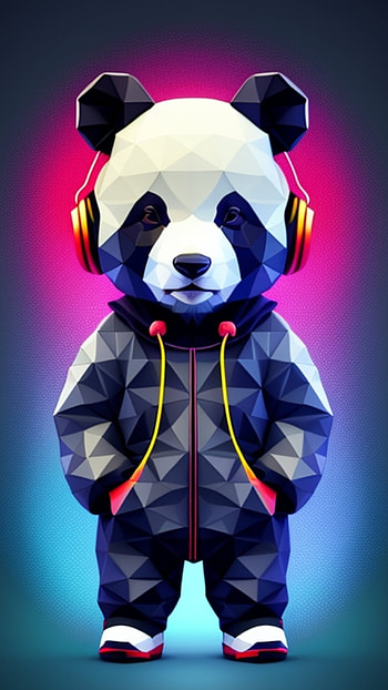 Adorable Panda, AI Art, urban, bear, Animal, panda HD phone wallpaper