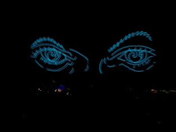 Eyes in the Sky, design, eyes, sky, watching, female HD wallpaper