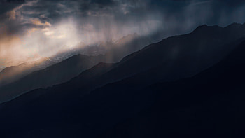 Rain In Mountains, rain, mountains, nature HD wallpaper