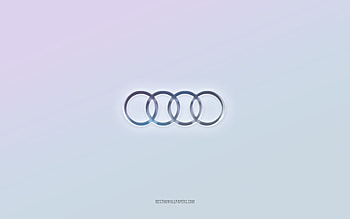 Audi logo, cut out 3d text, white background, Audi 3d logo, Audi emblem, Audi, embossed logo, Audi 3d emblem HD wallpaper