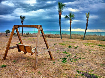 Calm Before the Storm, before, swing, calm, storm HD wallpaper