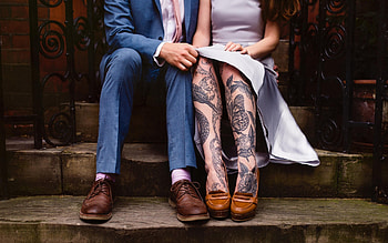 Girl With Tattoos On Legs, tattoos, girls, couple, graphy HD wallpaper