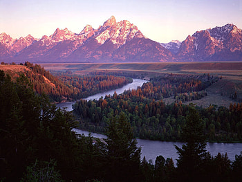 Nature, Rivers, Trees, Mountains, Conifers, Coniferous, Bends HD wallpaper