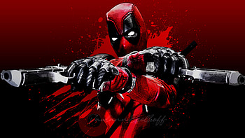 Deadpool Blood Guns Glitch Art , deadpool, superheroes, guns, artist, artwork, digital-art, glitch HD wallpaper