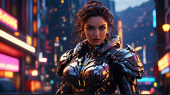 Cyberpunk Girl, cyberpunk, girl, neon, woman HD wallpaper