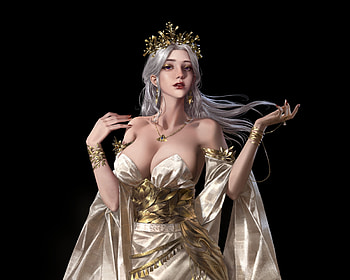 Princess, frumusete, white, fantasy, luminos, bkack, girl, tangdi HD wallpaper