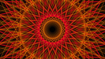 Abstract, Lines, Fractal, Circle, Kaleidoscope, Intersection, Intersections HD wallpaper