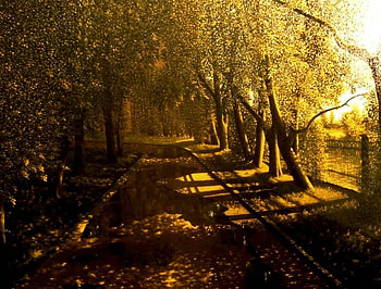 Sviatoslav Siberia. - Arctic. Golden breath nights, sviatoslav siberia, art, painting, tree HD wallpaper
