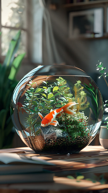 Tranquil Fish Bowl Aquarium HD phone wallpaper