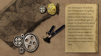 Steampunk Message, quote, , gears, steampunk HD wallpaper