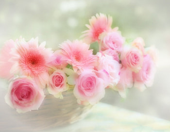 Flowers , Beautiful, Basket, Flowers, Lovely, Fresh, Pink HD wallpaper