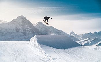 Sport, skiing, winter, landscape HD wallpaper
