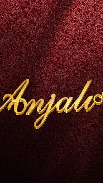 A Name, Anjali, golden HD phone wallpaper