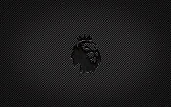 Premier League carbon logo, , grunge art, carbon background, creative, Premier League black logo, sports league, Premier League logo, Premier League HD wallpaper