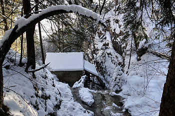 Landscape, Winter, Nature, Rivers, Forest, Handsomely, It's Beautiful, Mill HD wallpaper