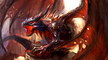 Battle Hardened, dragon, magic, fight, fantasy HD wallpaper