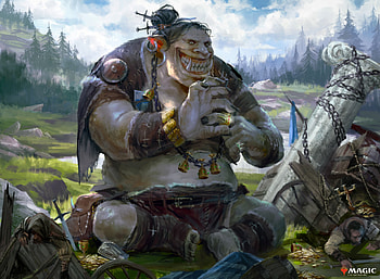 Hoarding Ogre, man made, Magic: The Gathering HD wallpaper