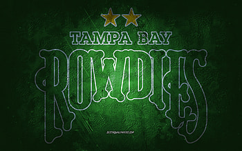 Tampa Bay Rowdies, American soccer team, green background, Tampa Bay Rowdies logo, grunge art, USL, soccer, Tampa Bay Rowdies emblem HD wallpaper