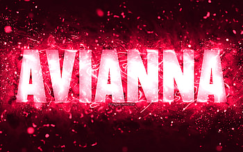 Happy Birtay Avianna, , pink neon lights, Avianna name, creative, Avianna Happy Birtay, Avianna Birtay, popular american female names, with Avianna name, Avianna HD wallpaper