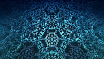 Geometrical pattern, mandala, fractal HD wallpaper