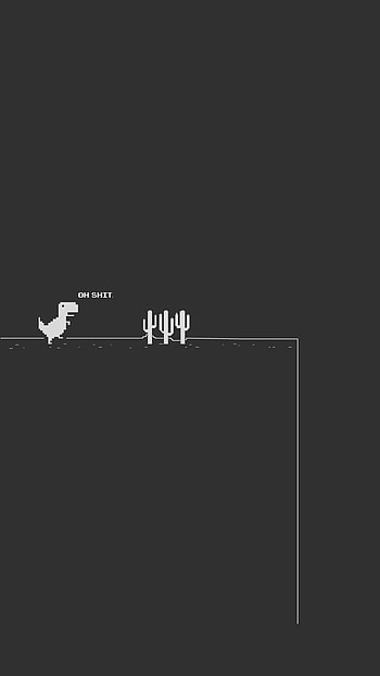 Chrome dino, game, midnight, pattern HD phone wallpaper