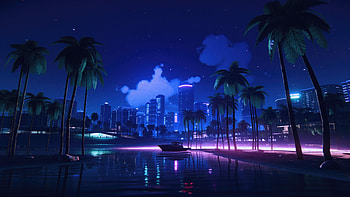 Grand Theft Auto VI Night Scene, video game, Grand Theft Auto VI HD wallpaper