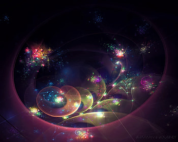 Abstract, luminos, fractal, flower HD wallpaper