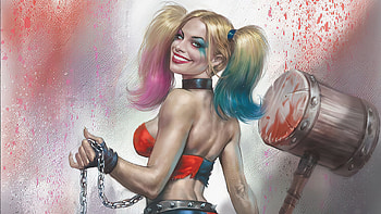 Harley Quinn Smiling Artwork, harley-quinn, superheroes, artwork HD wallpaper