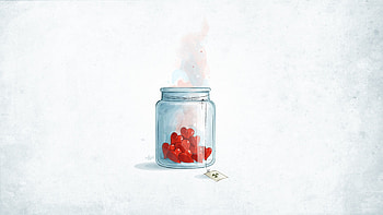 Hearts, Love, Bank, Minimalism, , Drawing, Jar, Sign HD wallpaper