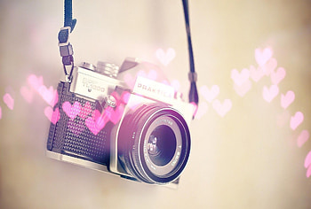 Camera, installation, graphy, pretty, hearts, object, lovely HD wallpaper