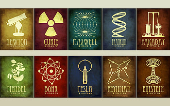 Scientist symbols HD wallpaper
