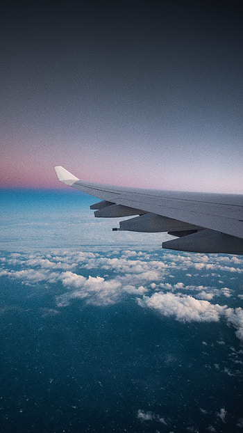 Nature, Clouds, Overview, Review, Flight, Airplane Wing, Wing Of The Plane HD phone wallpaper