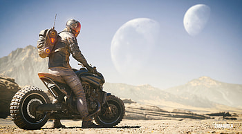 Biker Rider, artist, artwork, artstation, biker HD wallpaper