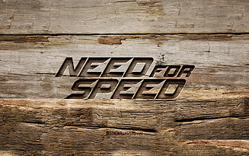 NFS wooden logo, , wooden backgrounds, Need for Speed, games brands, NFS logo, creative, wood carving, NFS, Need for Speed logo HD wallpaper
