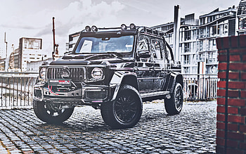 Brabus 800 Adventure XLP Superblack, , tuning, 2022 cars, desert, Gelendvagen, Br 463, 2022 Mercedes-Benz G-class, german cars, Mercedes, Brabus, Black Gelendvagen HD wallpaper