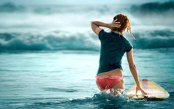 Surfing Girl 4 whb HD wallpaper